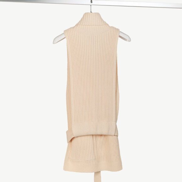 Tibi AW/19 Off-White Merino Rib Apron Turtleneck Dicky - Picture 2 of 9